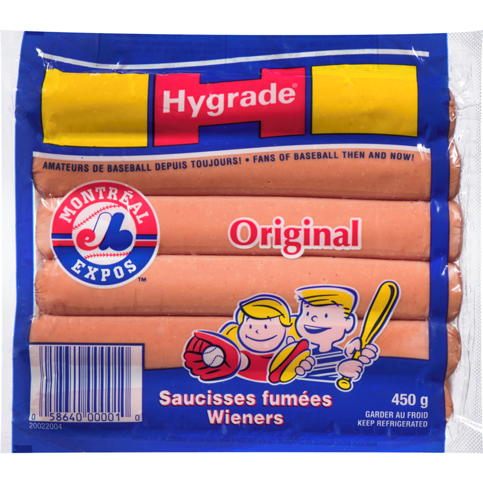 Saucisses fum\u00e9es Hygrade.