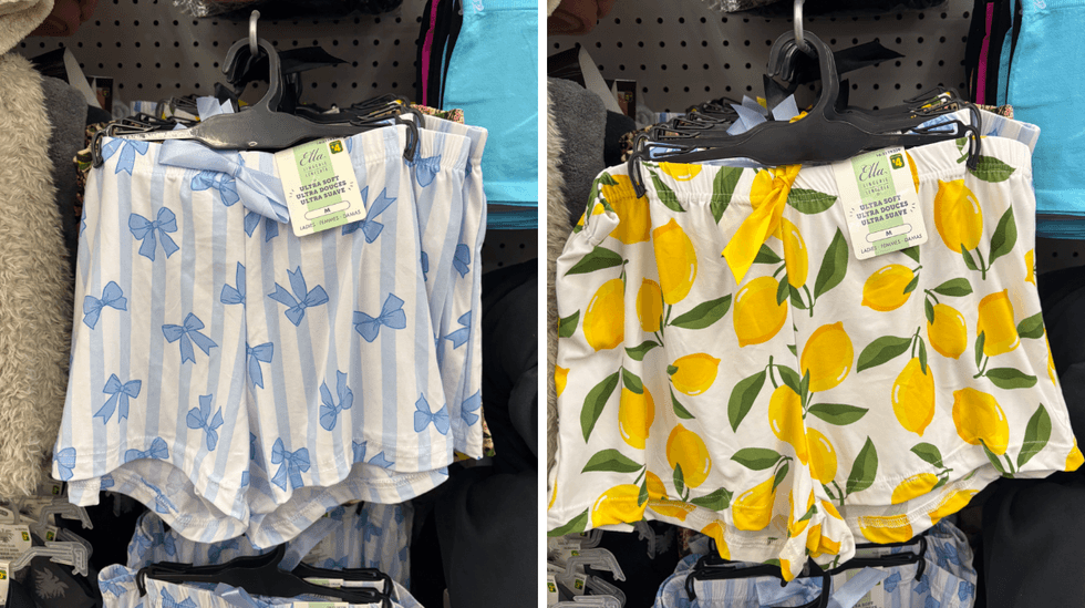Shorts de pyjama \u00e0 motifs vari\u00e9s en vente au Dollarama.