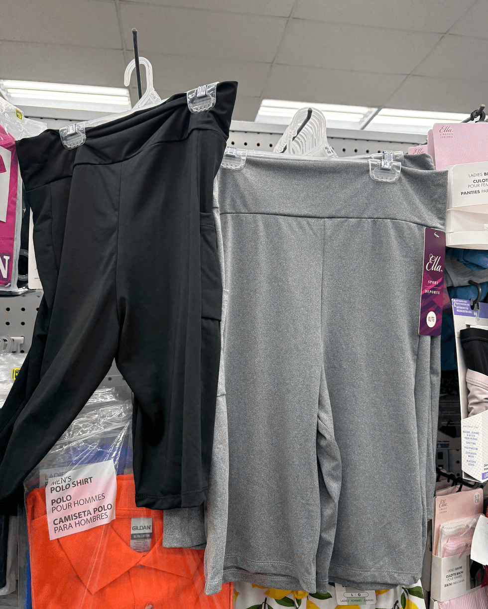 Shorts longs sport sur les \u00e9tag\u00e8res du Dollarama.