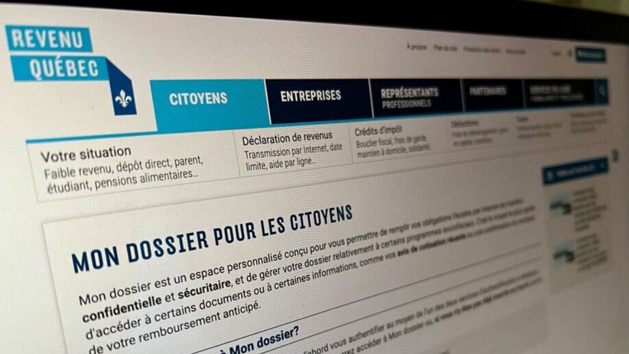 Site Internet de Revenu Québec sur la page du service Mon dossier pour les citoyens.