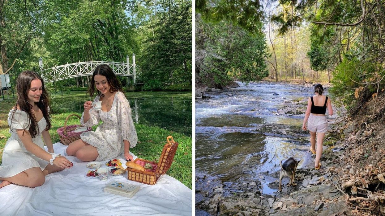 Société du domaine Maizerets. Droite : Parc linéaire de la Rivière-Saint-Charles.