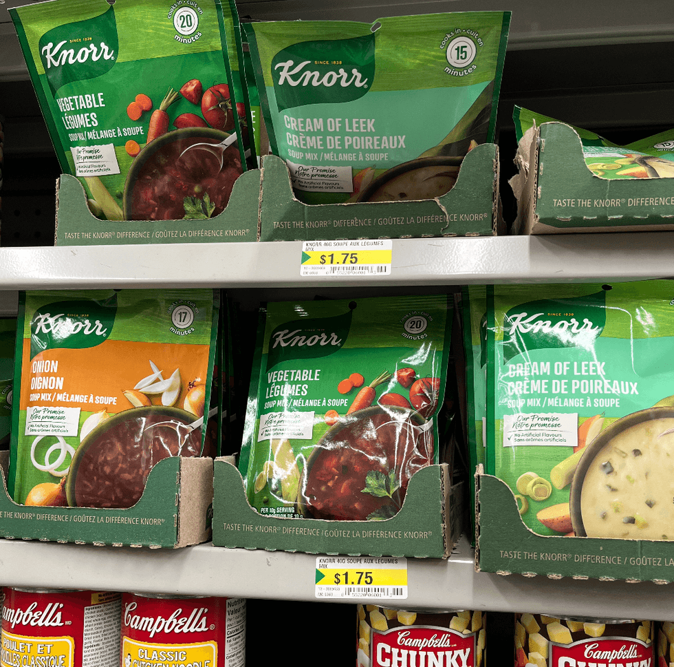 Soupe Knorr au Dollarama.