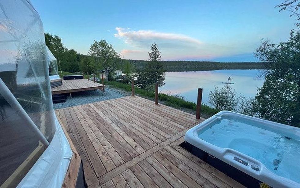 Spa du d\u00f4me Pax \u00e0 Chibougamau sur Airbnb.