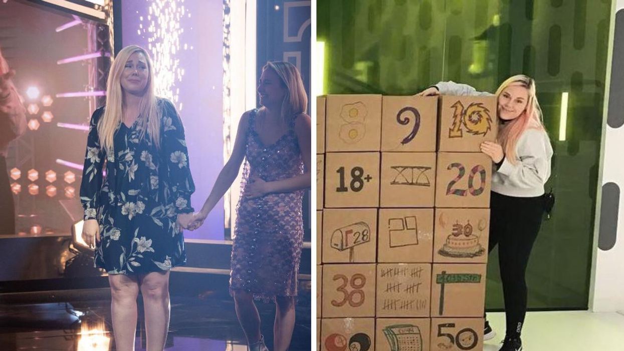 Stéphanie Harvey, gagnante de Big Brother Célébrités. Droite : Stéphanie Harvey à Big Brother Célébrités.