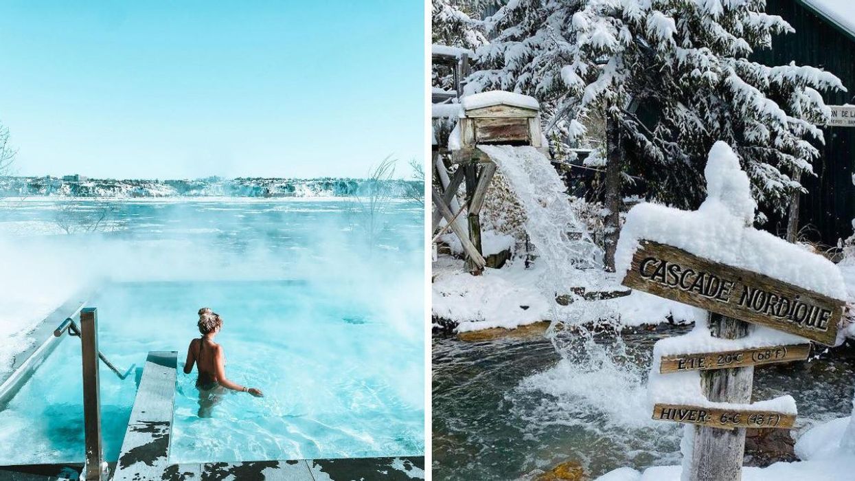 Strøm spa nordique. Droite : Spa Nordic Station.