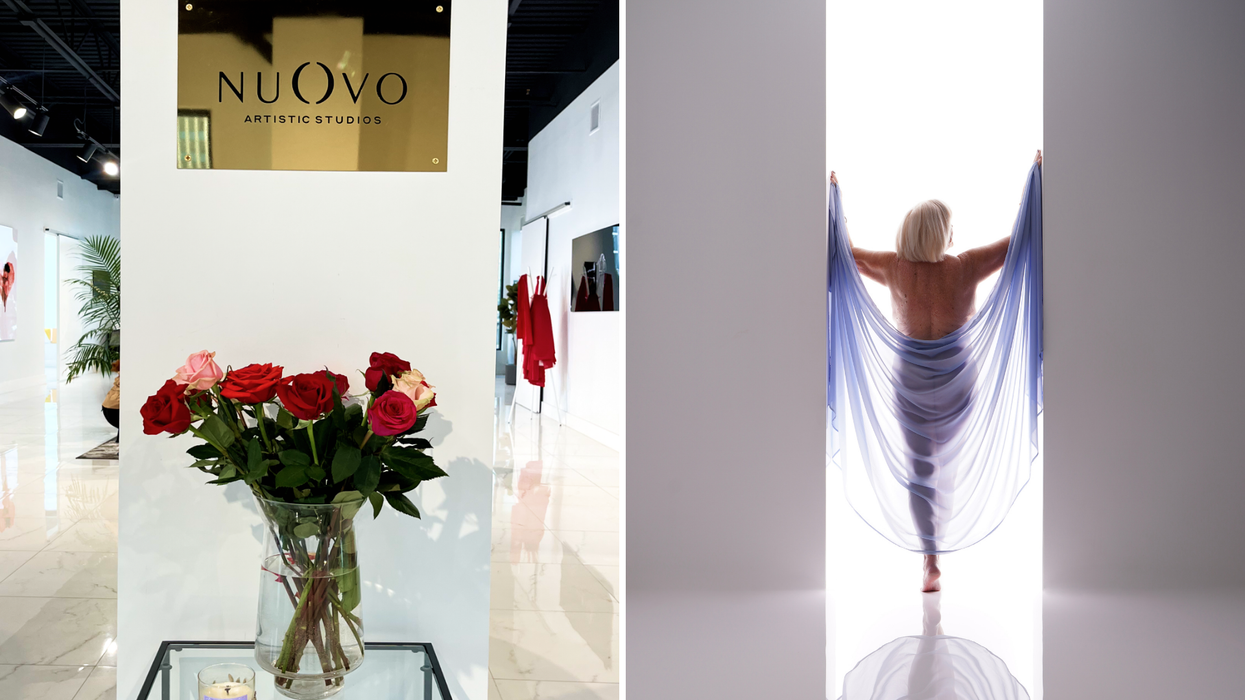 Studio Nuovo Photographie Artistique à Montréal. Droite: Séance photo self-love artistique chez Nuovo à Montréal.