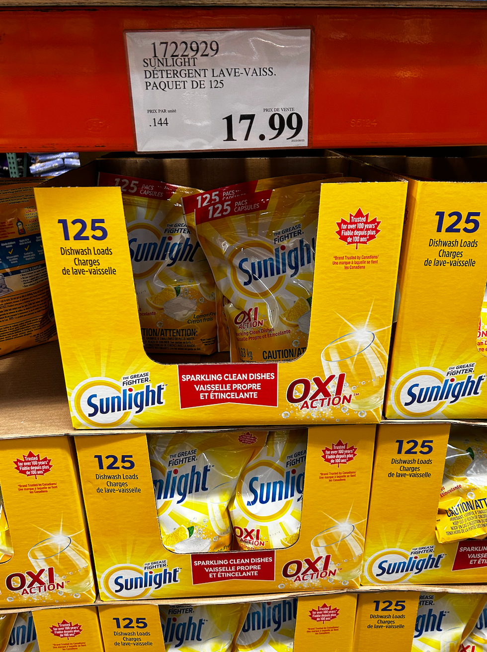 Sunlight - D\u00e9tergent pour lave-vaisselle.