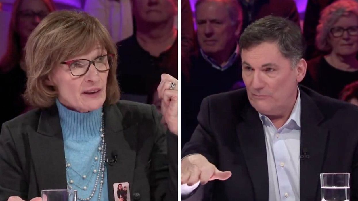 Sylvie Guertin. Droite : Le ministre fédéral Dominic Leblanc.