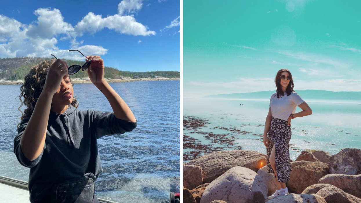 Tadoussac. Droite : Isle-aux-Coudres.