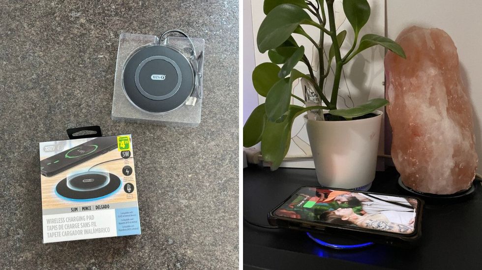 Tapis de charge sans fil du Dollarama.