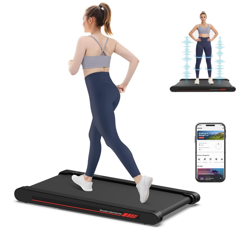Tapis de marche vibrant 4 en 1 Sperax avec t\u00e9l\u00e9commande et application.
