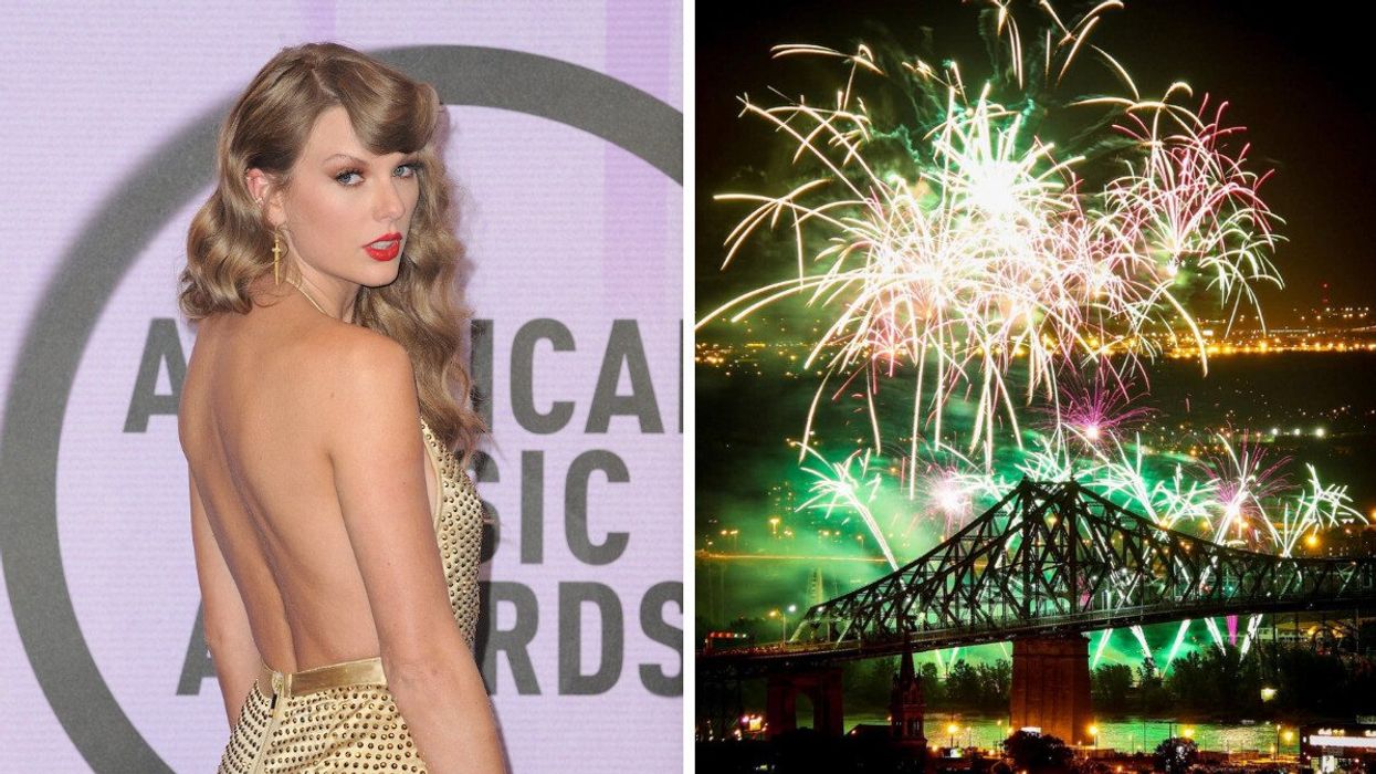 Taylor Swift. Droite : L’International des Feux Loto-Québec.