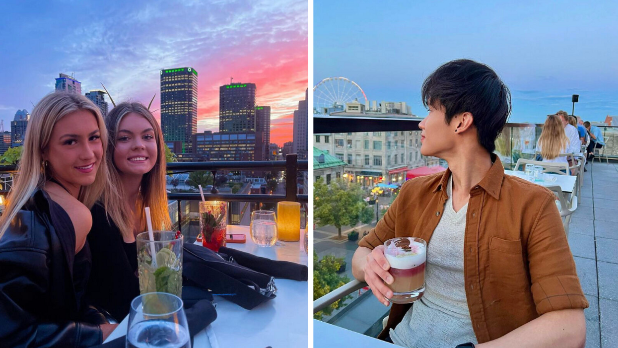 Terrasse Place d'Armes. Droite : Terrasse Perché.