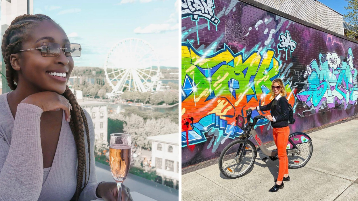 Terrasse William Gray. Droite : BIXI.