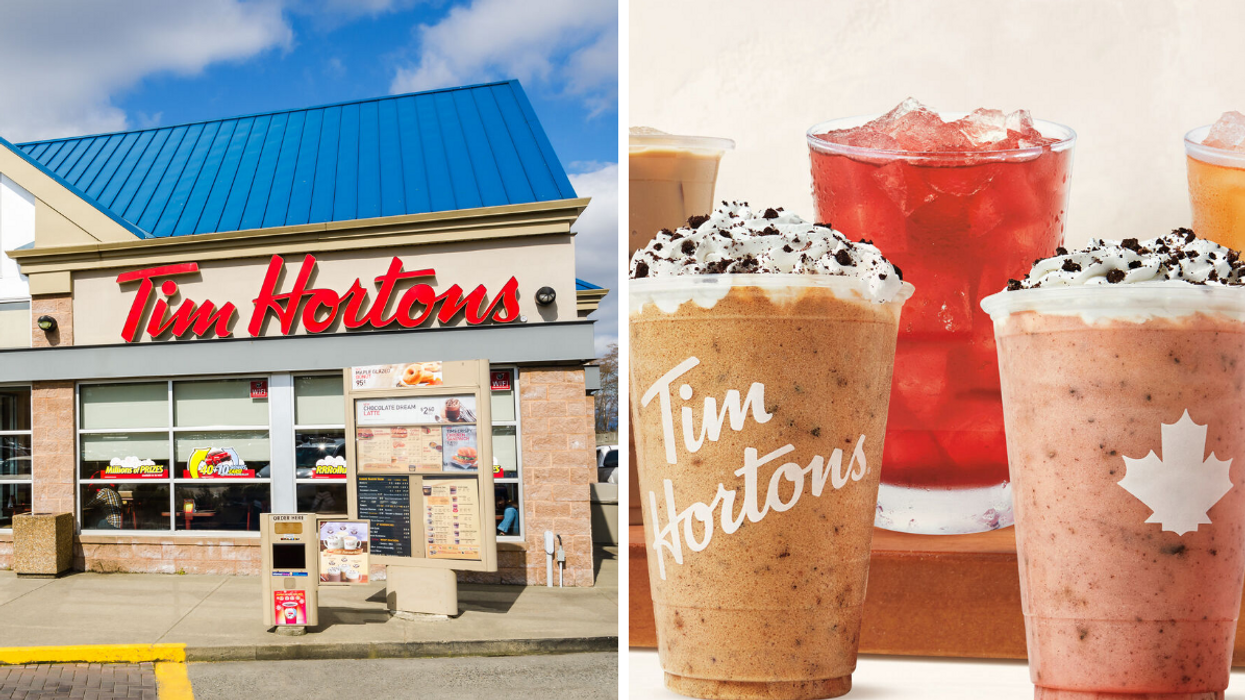 Tim Hortons. Droite : Nouvelles boissons.
