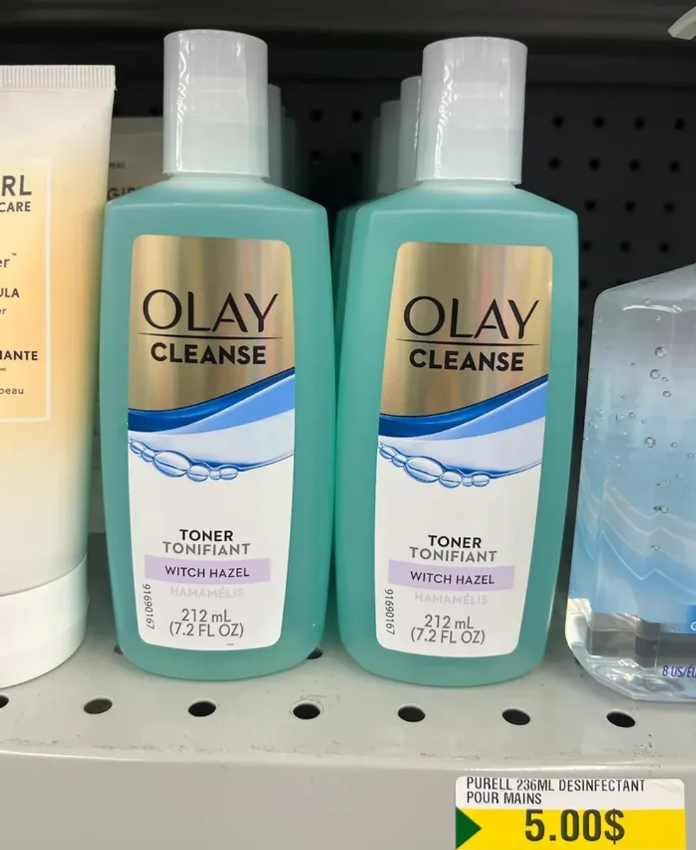 Tonifiant Olay sur les \u00e9tag\u00e8res du Dollarama.