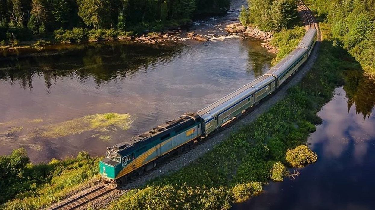 Train VIA Rail au Québec.