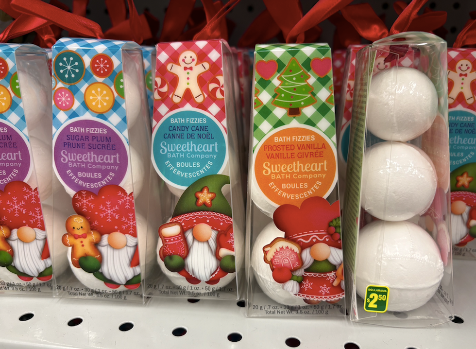 Trio de boules de bain effervescentes.