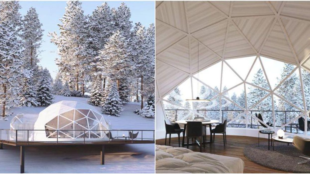 Tu peux séjourner sous la neige dans ces dômes romantiques au Québec