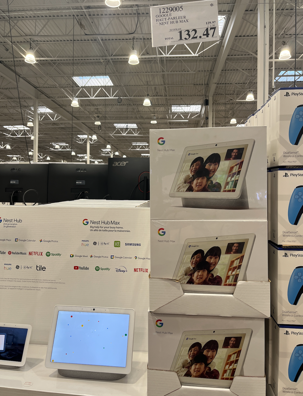 \u00c9cran intelligent Google Nest Hub Max au Costco.