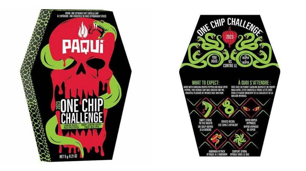 \u200b2023 One Chip Challenge de la marque Paqui.