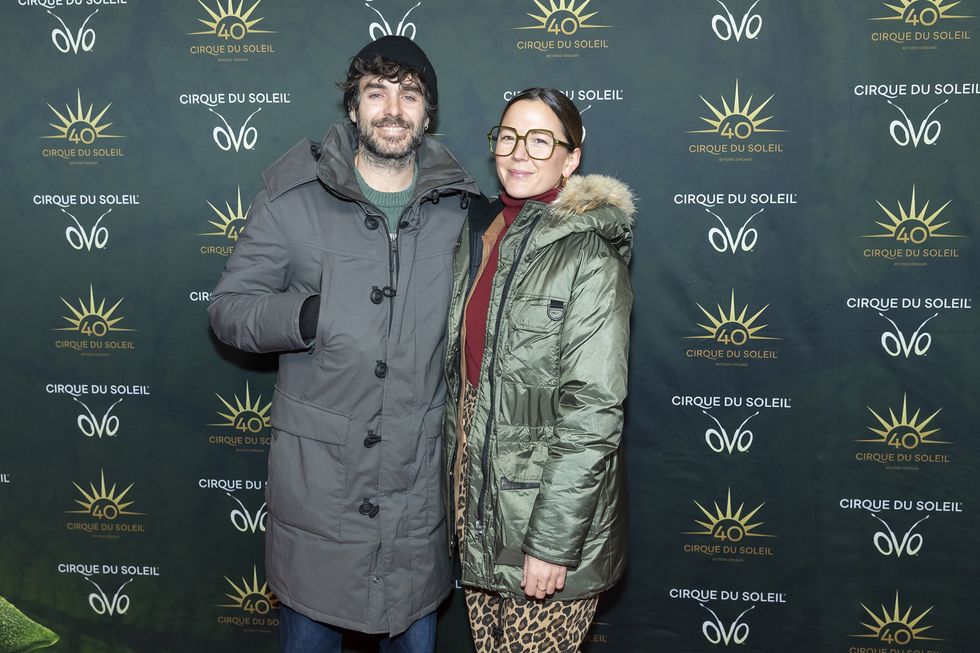 \u200bAlex Nevsky et Vanessa Pilon sur le tapis rouge d'OVO du Cirque du Soleil.