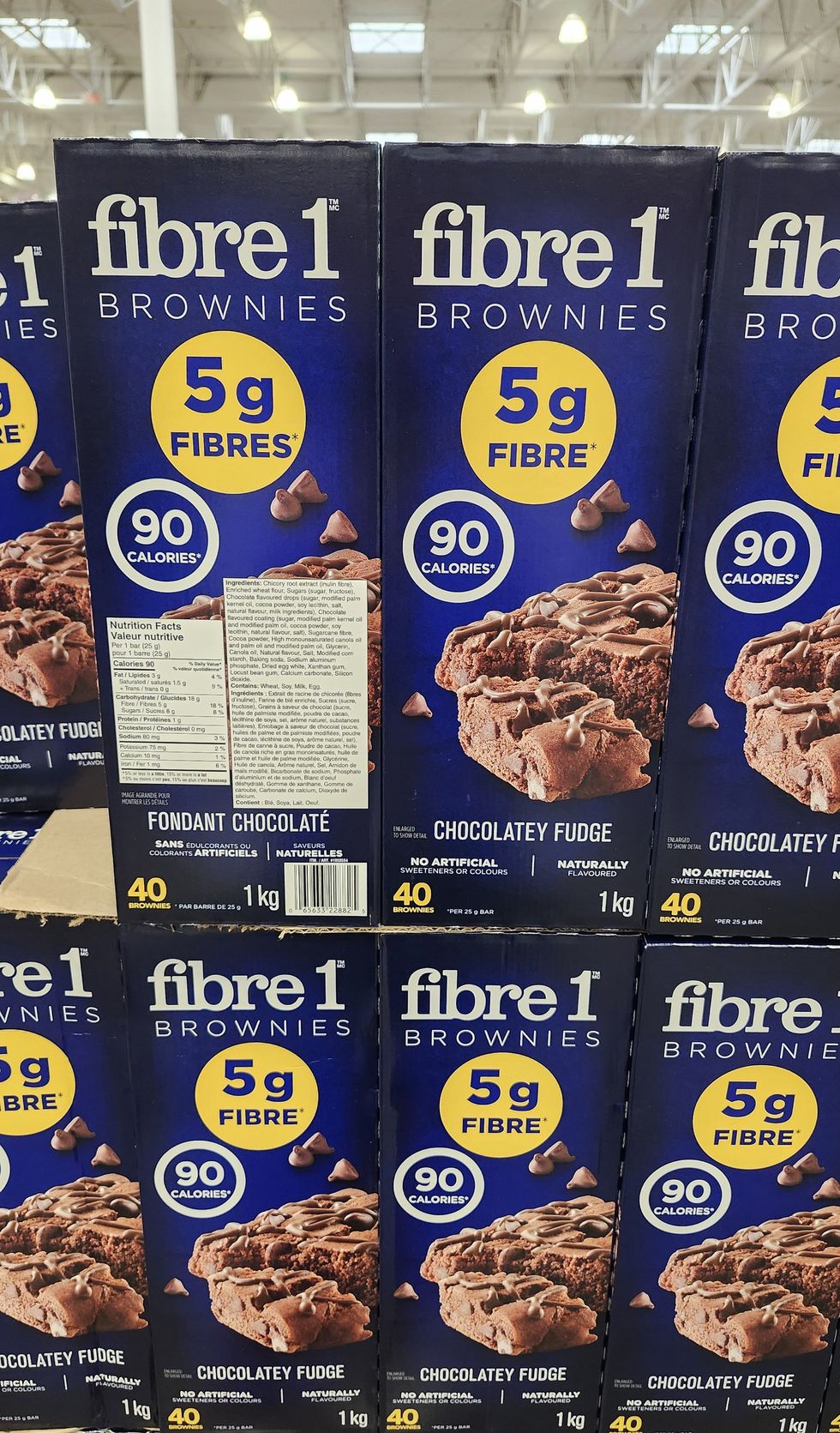 \u200bBarres chocolat\u00e9es de la marque Fibre 1.