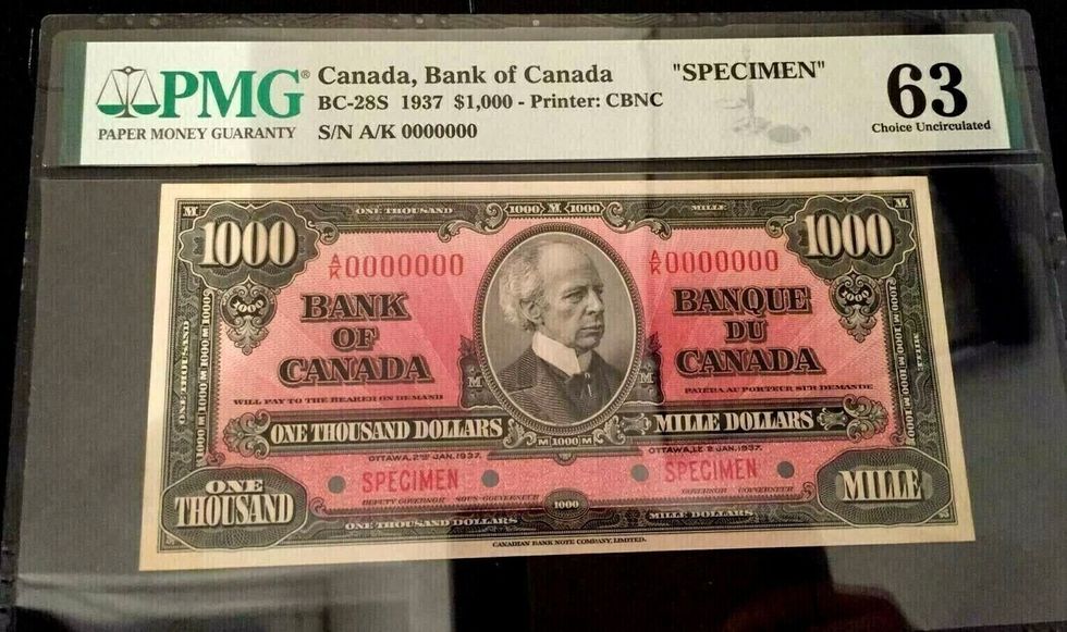 \u200bBillet de 1000 $.