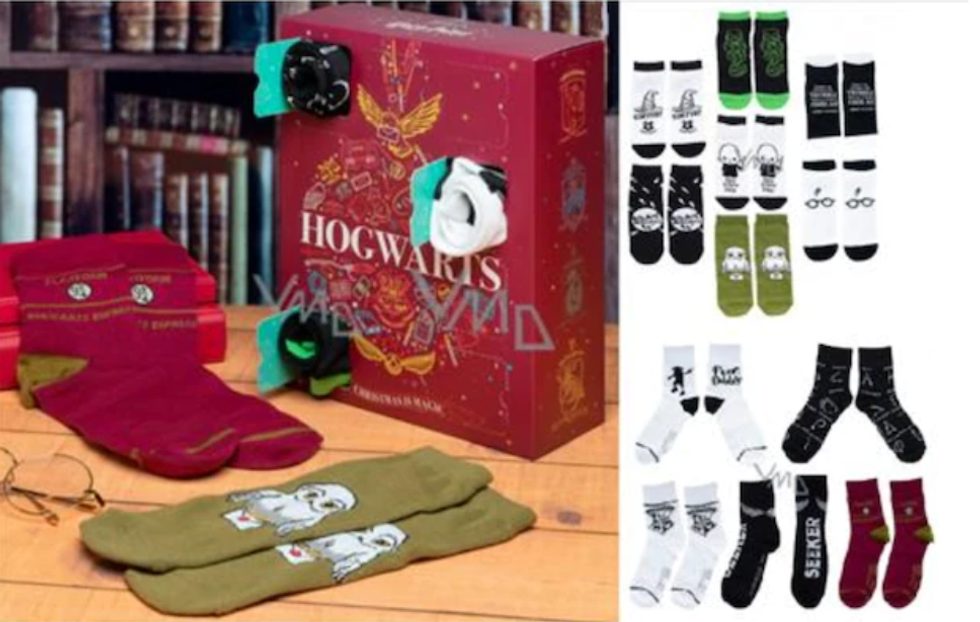 \u200bCalendrier de chaussettes Harry Potter.