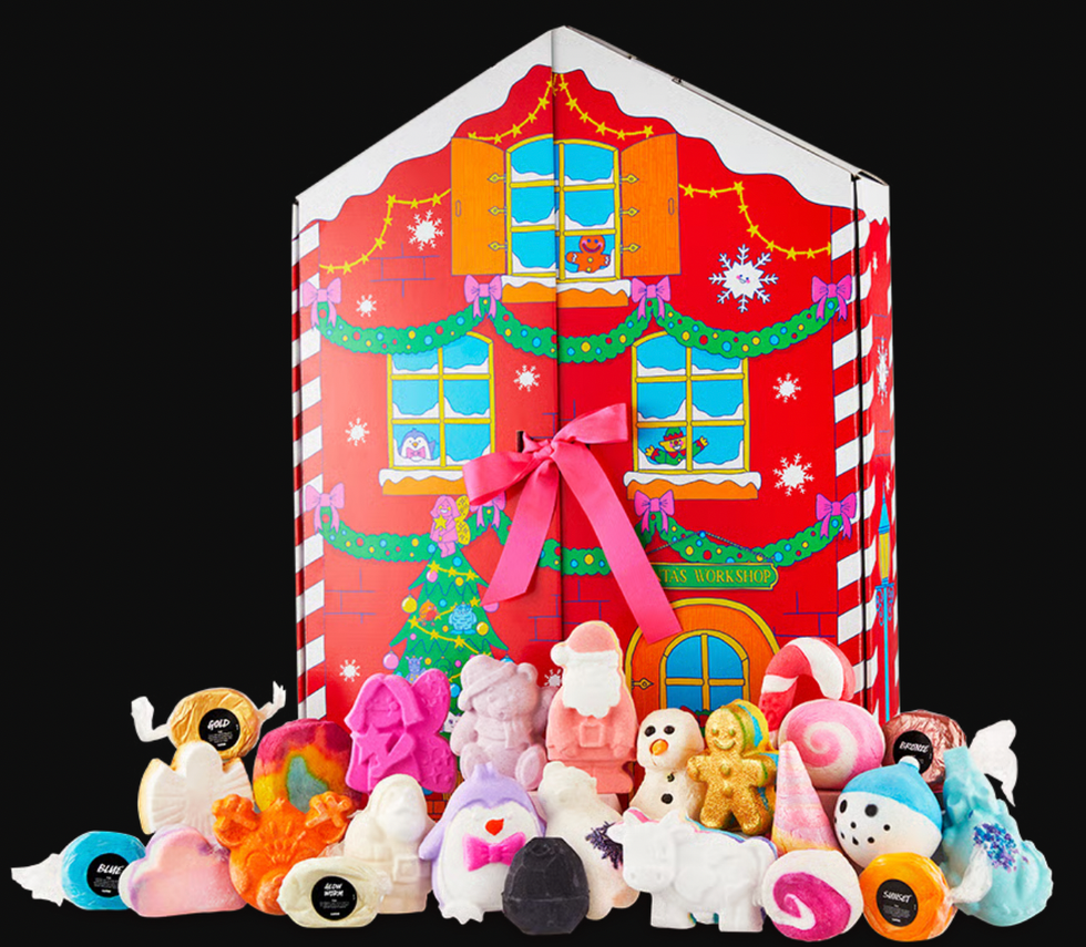 \u200bCalendrier de l'avent de 25 jours de No\u00ebl Lush.