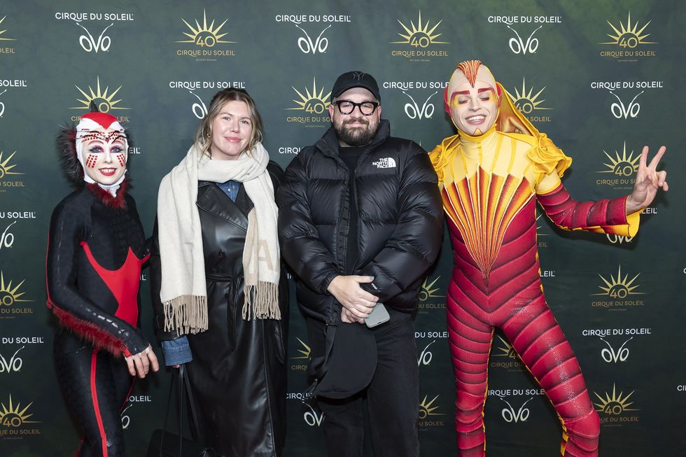 \u200bCamille DS et Karl Hardy sur le tapis rouge d'OVO du Cirque du Soleil.