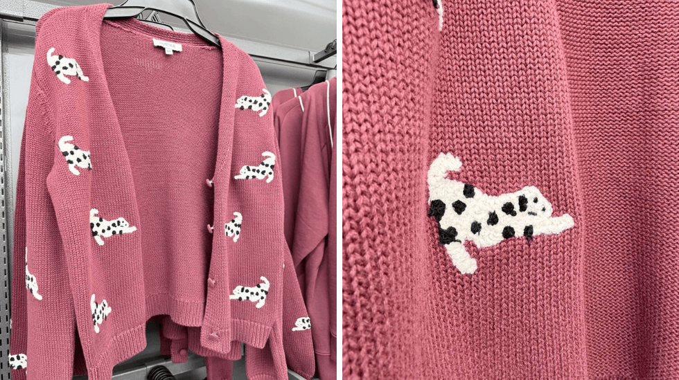 \u200bCardigan dalmatien en vente au Tigre G\u00e9ant pour 25 $.