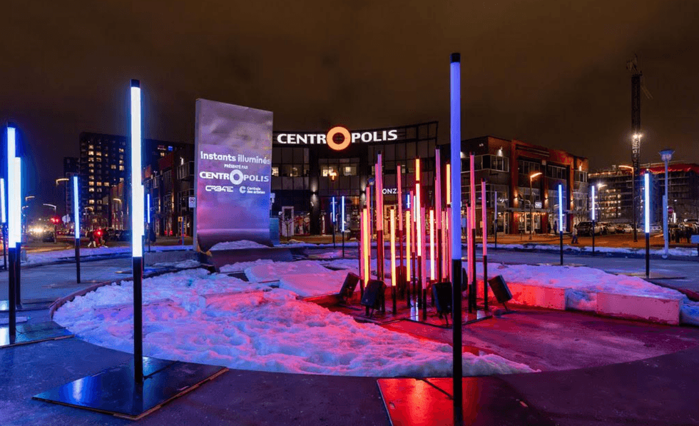 \u200bDes b\u00e2tons lumineux pour l'activation instants lumineux au Centropolis.