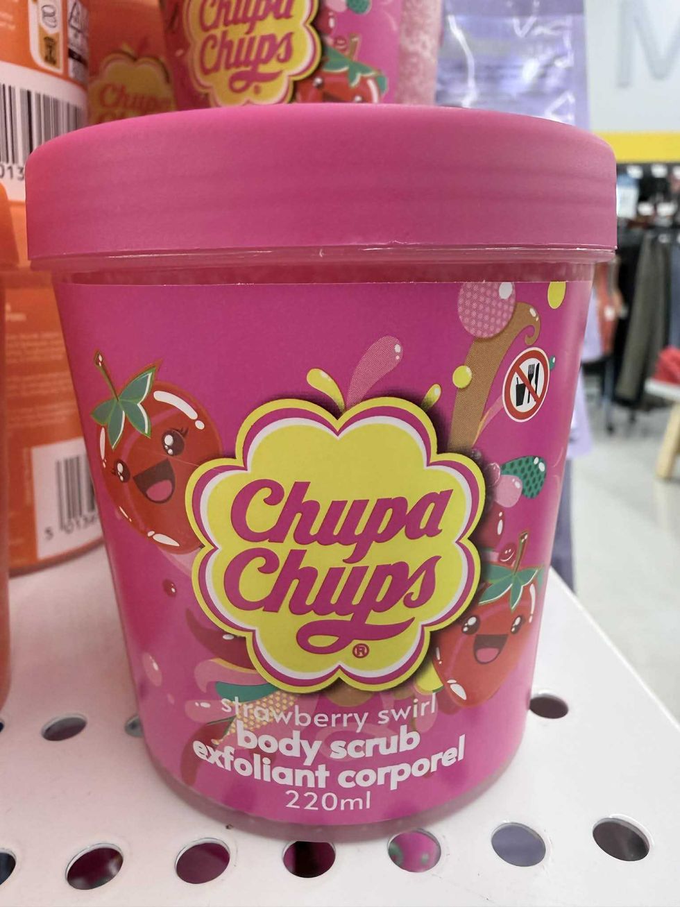 \u200bExfoliant pour le corps Chupa Chups en vente au Tigre G\u00e9ant pour 5 $.