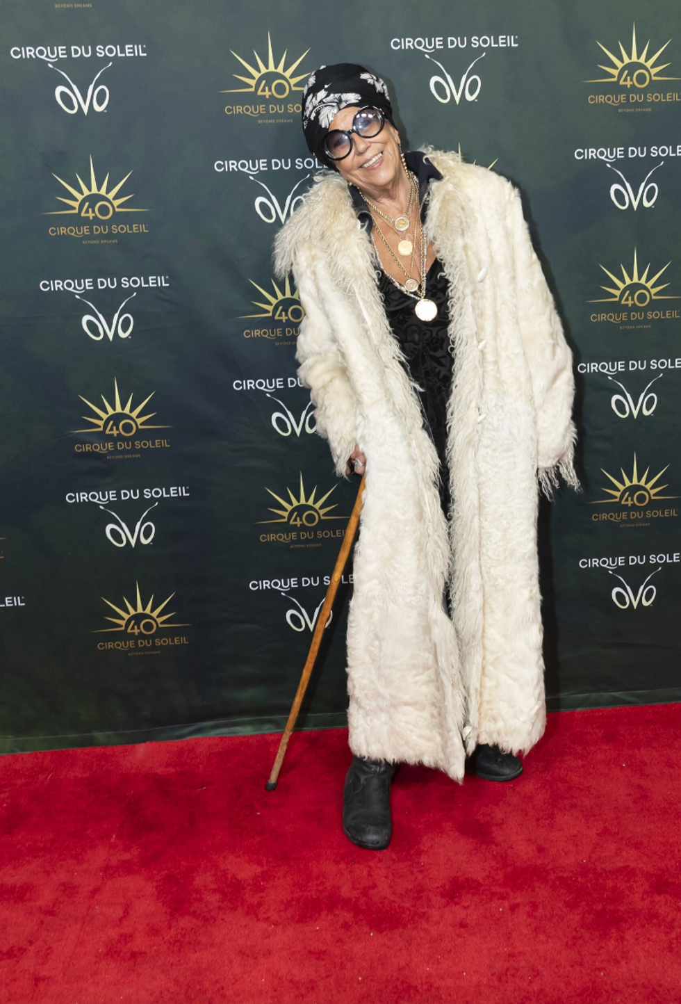 \u200bFrancine Grimaldi sur le tapis rouge d'OVO du Cirque du Soleil.