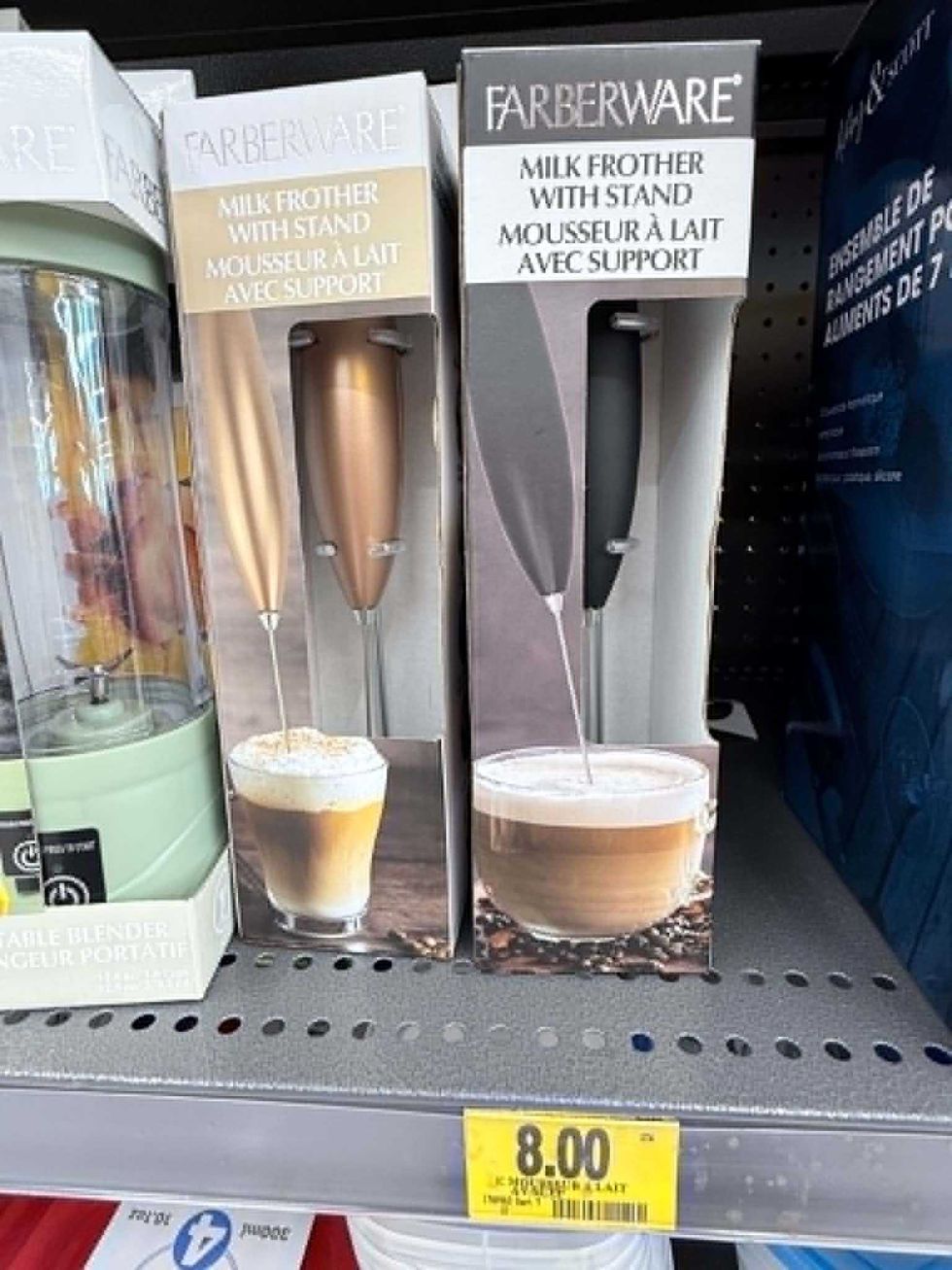 \u200bMousseur \u00e0 lait avec support en vente au Tigre G\u00e9ant pour 8 $.