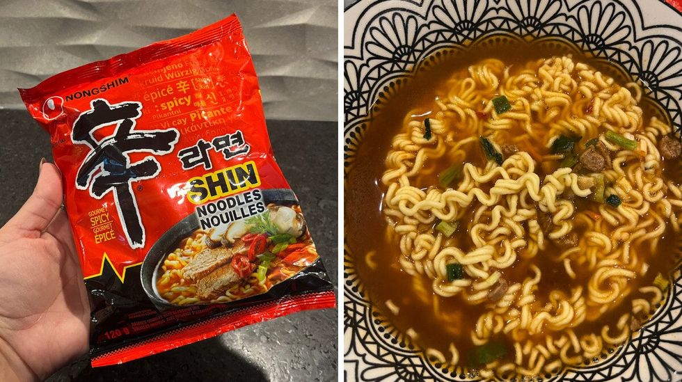 \u200bNouilles ramen Nongshim : Shin Ramyun \u00e0 saveur \u00ab Gourmet \u00e9pic\u00e9 \u00bb.