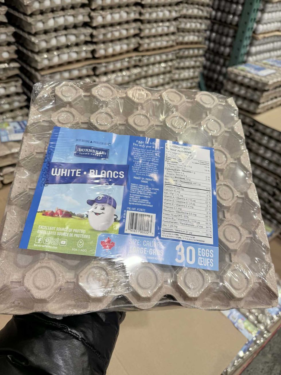 \u200bPaquet de 30 oeufs en vente pour 9,19 $ chez Costco.