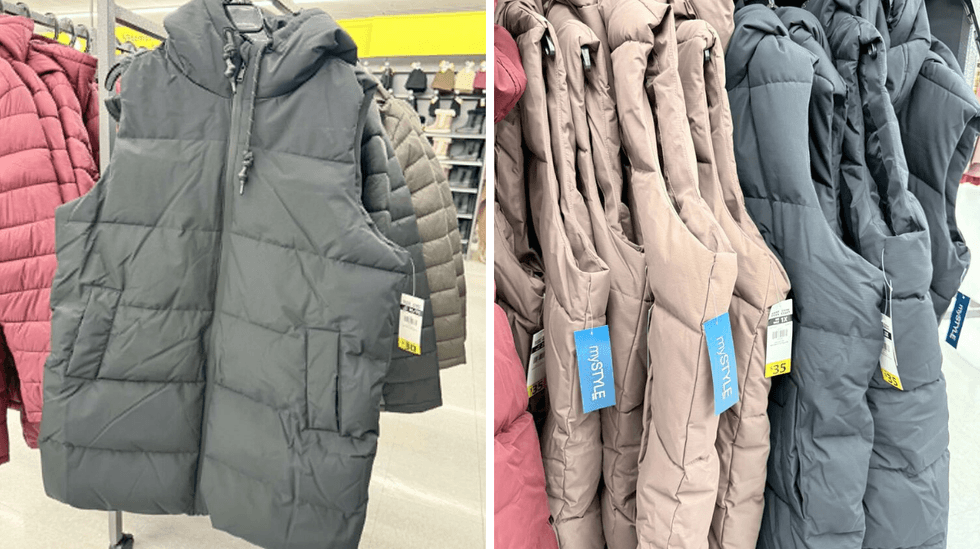 \u200bS\u00e9lection de vestes matelass\u00e9es sans manches longues en vente pour 35 $ au Tigre G\u00e9ant.