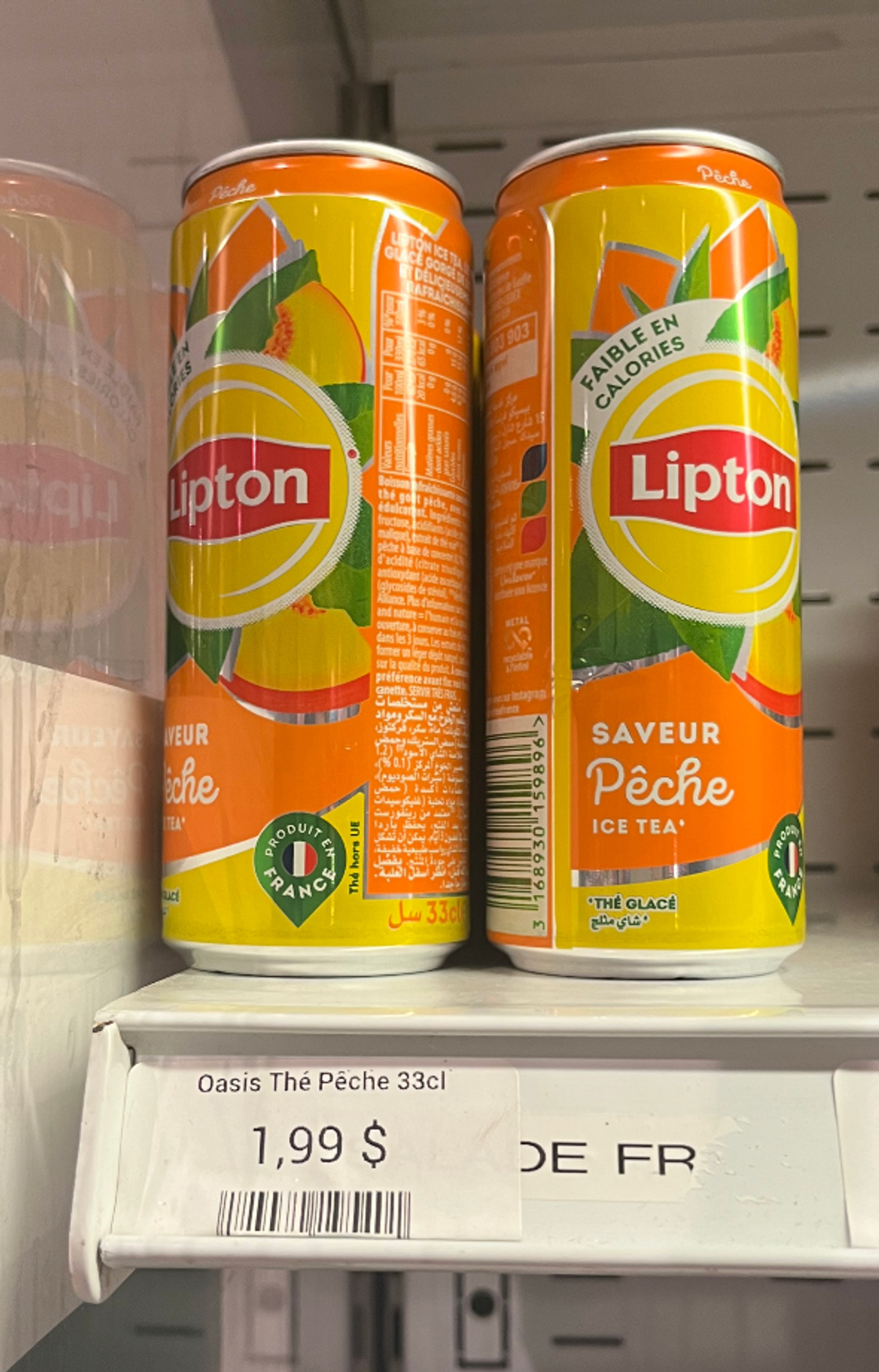 \u200bTh\u00e9 glac\u00e9 \u00e0 la p\u00eache Lipton.