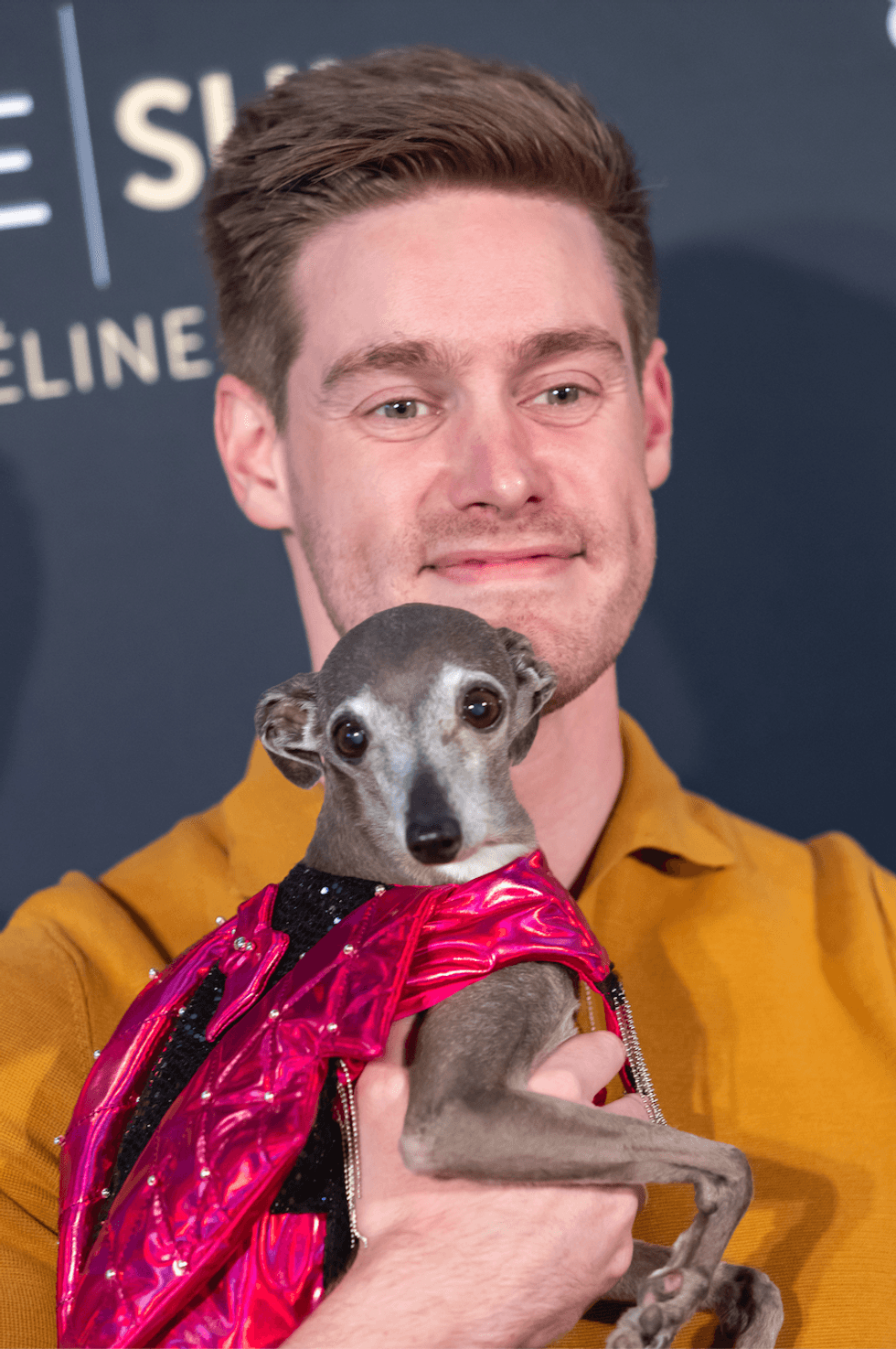 \u200bTika the Iggy et Thomas Shapiro sur le tapis rouge de JE SUIS : C\u00c9LINE DION.