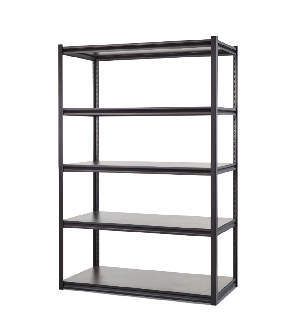 \u200bUnit\u00e9 de stockage/\u00e9tag\u00e8re r\u00e9glable acier et bois \u00e0 5 tablettes Mastercraft, 48 x 24 x 72 po.