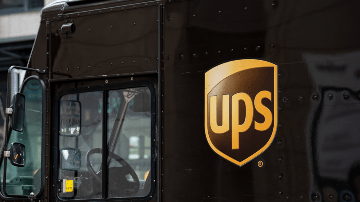 Un camion UPS.