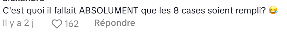 Un commentaire sous le TikTok de aquamarianne sur le Maxi.