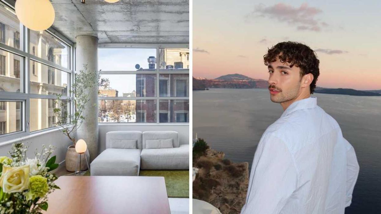 Un condo à vendre à Montréal. Droite : Le créateur de contenu Zoé Duval.