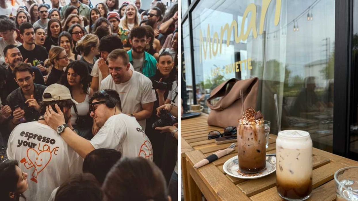 Un « Croissound party ». Droite : Des cafés au Signé Moman.