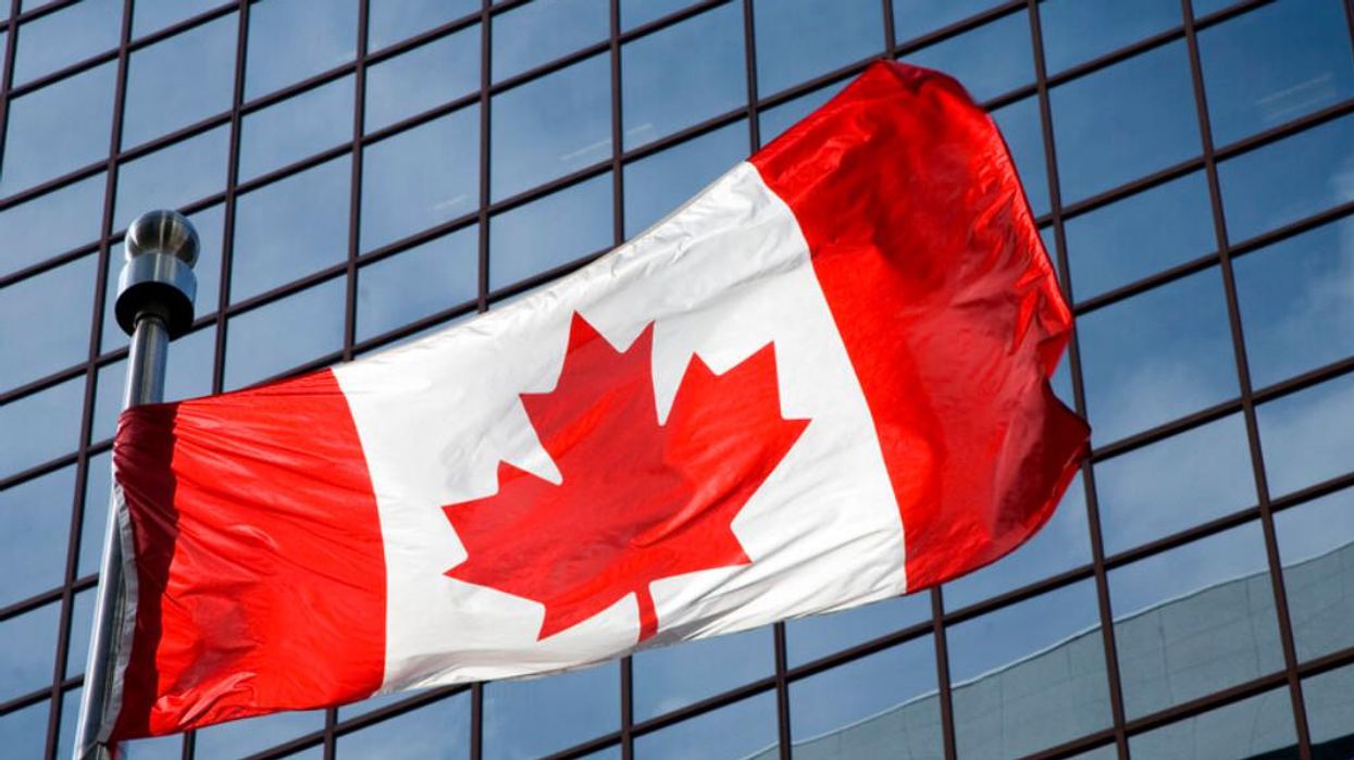 Un drapeau canadien.