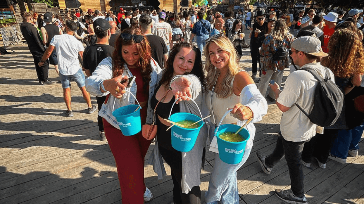 Un groupe au Piknic Électronik.