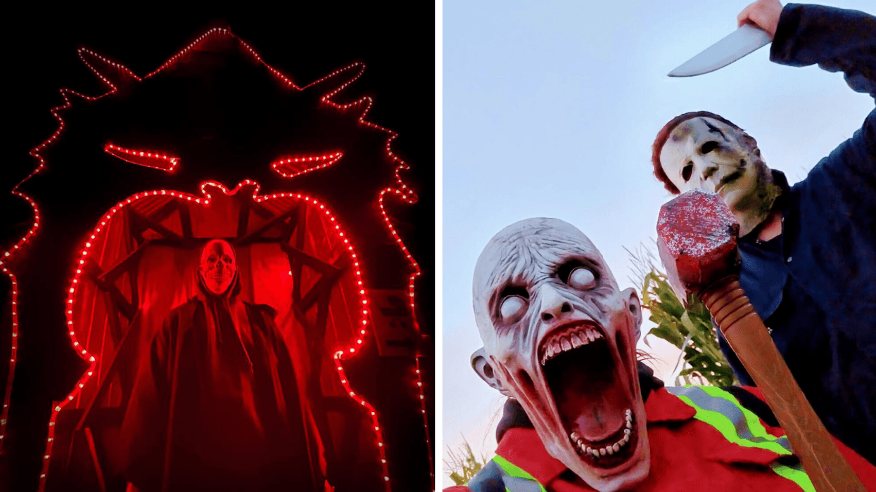 Un personnage d'Halloween. Droite : Des personnages effrayants.