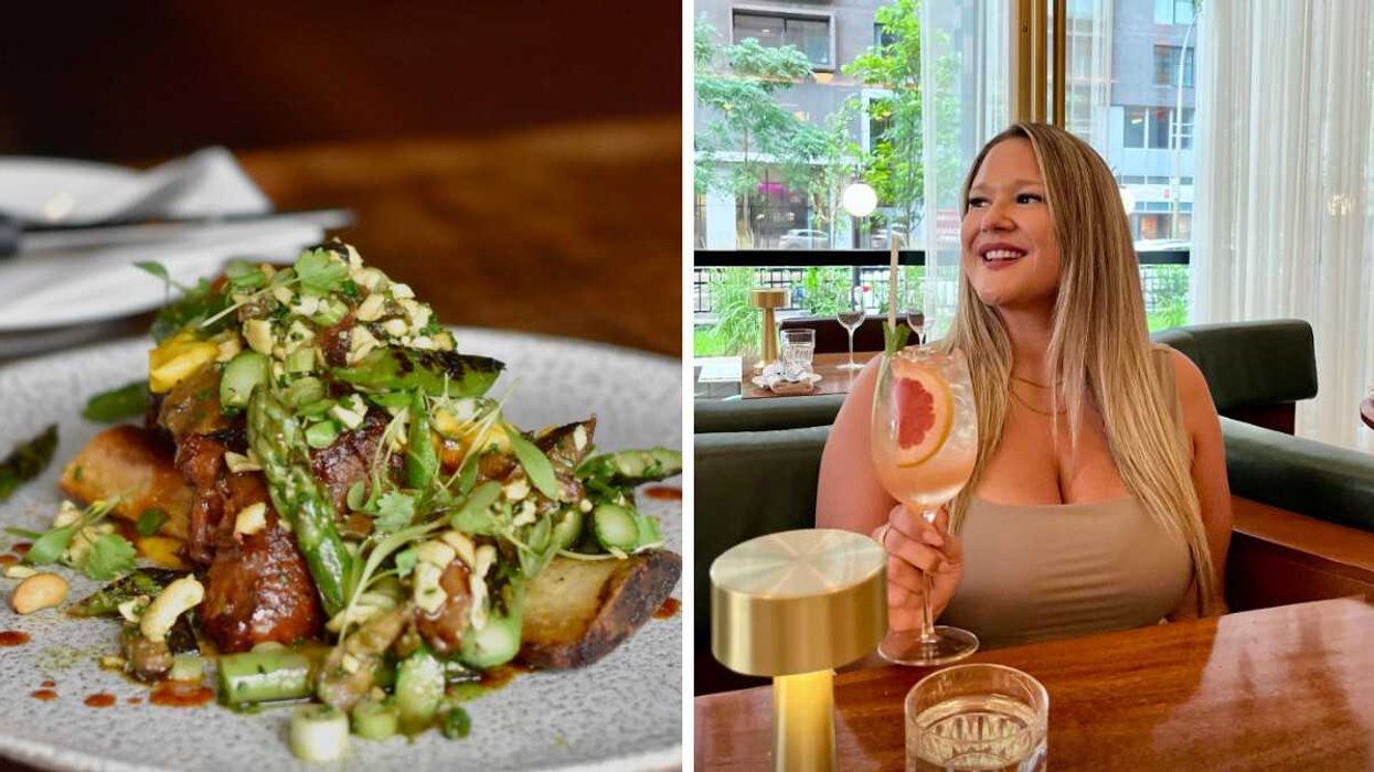 Un plat au restaurant Bungalow. Droite : Izabelle Bee au Commodore.